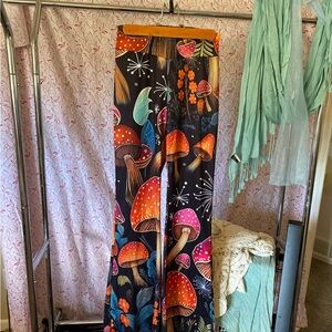 Colorful Mushroom Print Pants